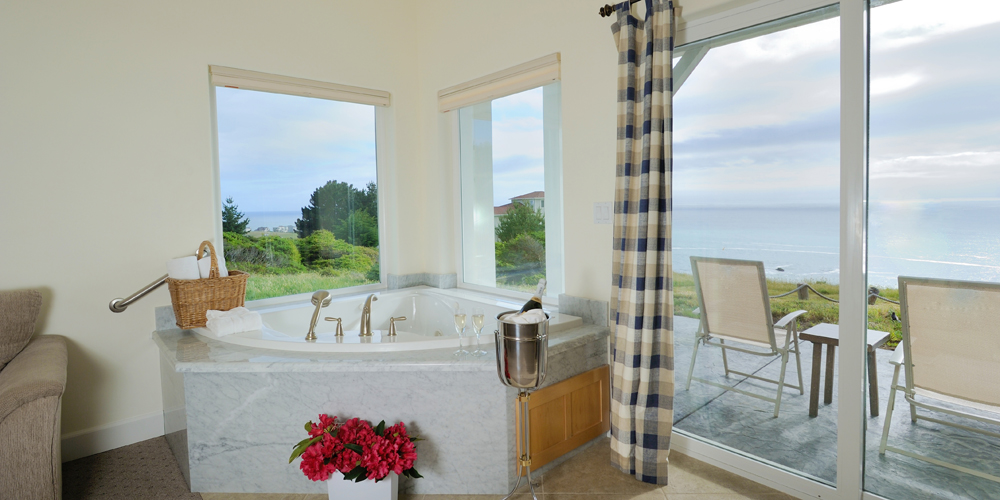 The Seascape suite features an in-room jacuzzi and incredible views